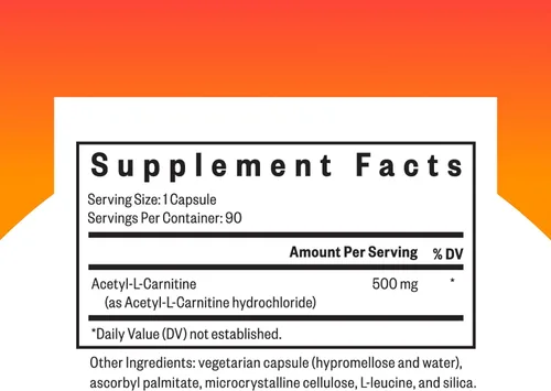 Vista 2 de Seeking Health Acetyl-L-Carnitine - Suplemento de acetil-L-carnitina - Apoya la energía, el metabolismo de las grasas saludables y la salud