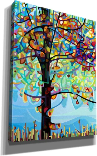 Vista 2 de Epic Graffiti 'Along The River' de Mandy Budan, arte de pared en lienzo, 12 x 16 pulgadas