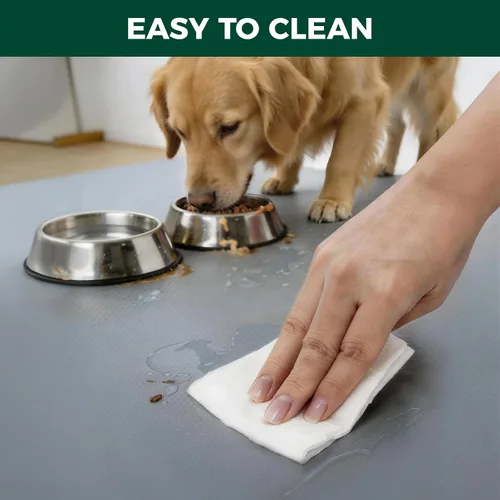 Vista 3 de FXW Tapete protector de suelo de mascotas ultra impermeable y tapete para debajo de la jaula del perro, resistente y fácil de limpiar, 50 pulgadas