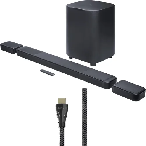 Vista 10 de JBL BAR-300-MK2 5.0 All-in-One Dolby Atmos Soundbar with a Sanus SAC-21HDMI2 2m HDMI Cable (2025)
