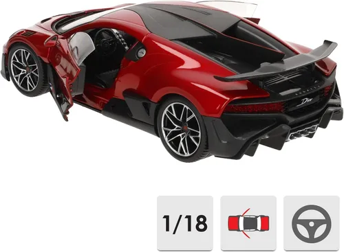 Vista 4 de Bburago 18-11045R Bugatti Divo 1:18 Escala Modelo de coche, rojo