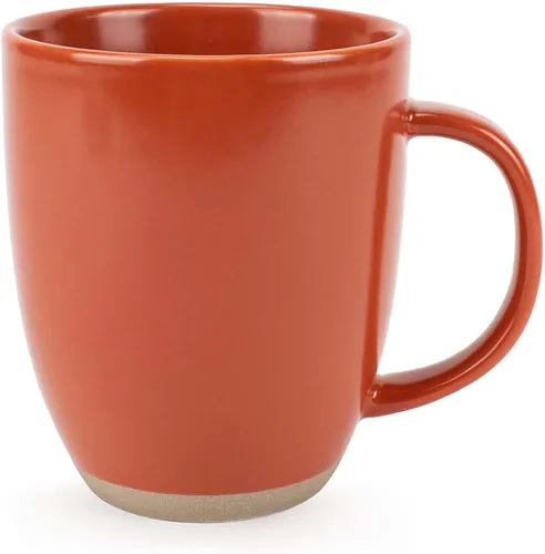Vista 11 de Elanze Designs Paquete de 2 tazas de café de cerámica de 13 onzas con fondo de arcilla cruda, color verde menta Verde (Mint Green)