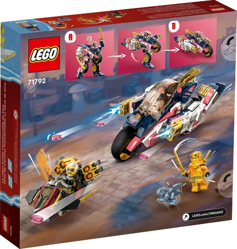 Vista 11 de LEGO NINJAGO Bicicleta Mech Transformable de Sora Juguetes de Construcción Corredor para Niños, Con un Corredor de Bicicleta Mech Ninja, un Bebé