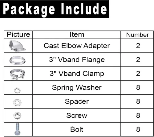 Vista 2 de SPELAB 3.0 "V-Band Cast Turbo Codo Downpipe Adaptador 304 Acero Inoxidable para T3 T4 Brida Turbocharge (2)