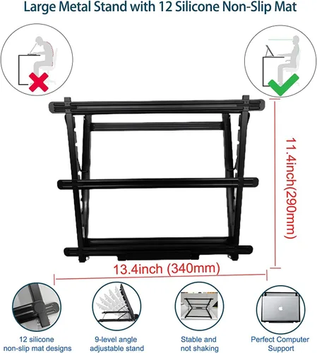 Vista 3 de WELZK Tablero de luz de pintura de diamante A3, con soporte de metal grande, L: 18.5 × W: 13.6 pulgadas, almohadilla de luz grande para pintura