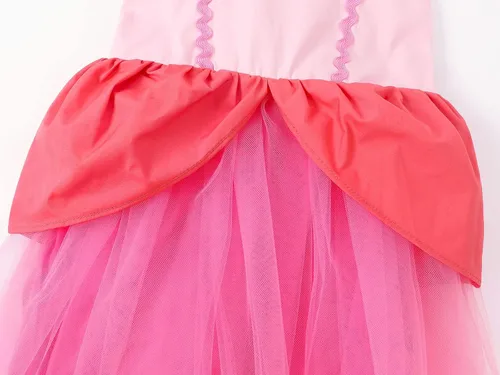Vista 4 de AmzBarley Toddler Princess Costume Dress for Baby Girls Kids Birthday Party Halloween Dress Up with Accessories