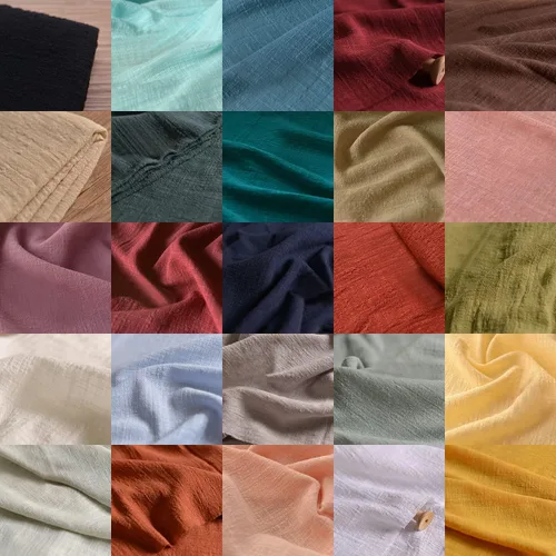 Vista 3 de Queenbox Tela de lino de algodón sólido de 19.7 x 53 pulgadas, tela de costura fina lisa hecha a mano para vestidos, ropa, manualidades, color negro