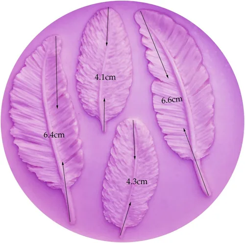 Vista 3 de Molde de plumas de pájaros 3D, moldes de silicona 100% de grado alimenticio, antiadherentes, decoración de tartas, chocolate, chicle de caramelo
