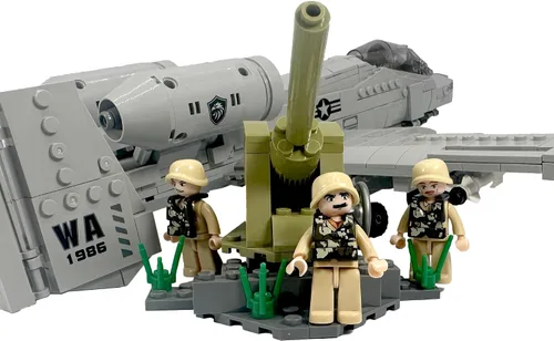 Vista 8 de General Jim's A-10 Thunderbolt II Warthog Fighter Jet Building Blocks Set 931 piezas de avión de ataque de guerra fría Modelo avión con cabina