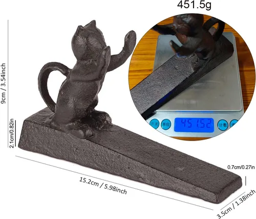 Vista 4 de YukaBa Home Locomotion - Tope para puerta de gato, color negro (Cat B-1 Pack)