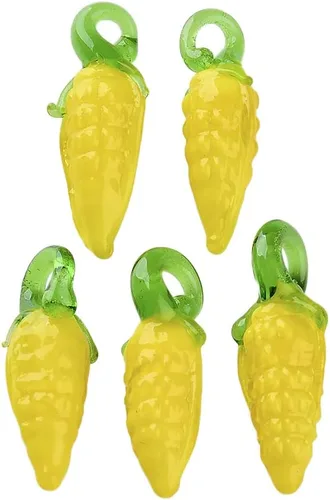 Vista 6 de Colgantes de lámparas de frutas y verduras para bricolaje, Vidrio Perla