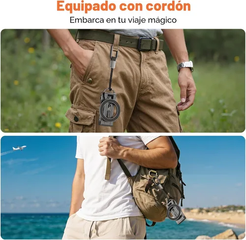 Vista 4 de OMOTON TP06 Pro [Cordón equipado] para gancho MagSafe para trípode con parte trasera magnética y base Arca-Suiza, rotación de 360° con tornillo