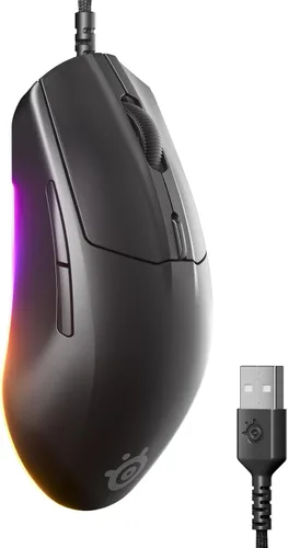 Vista 7 de SteelSeries Ratón inalámbrico Rival 3 Gen 2 para juegos - 2.4 GHz y Bluetooth - Sensor óptico TrueMove Air de 18000 DPI - Durabilidad de 60 millones