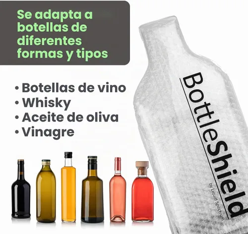 Vista 7 de Liquid Spectrum Bottle Shield - Bolsa de viaje reutilizable con protector de vino (paquete de 6), funda irrompible para botella, a prueba de fugas