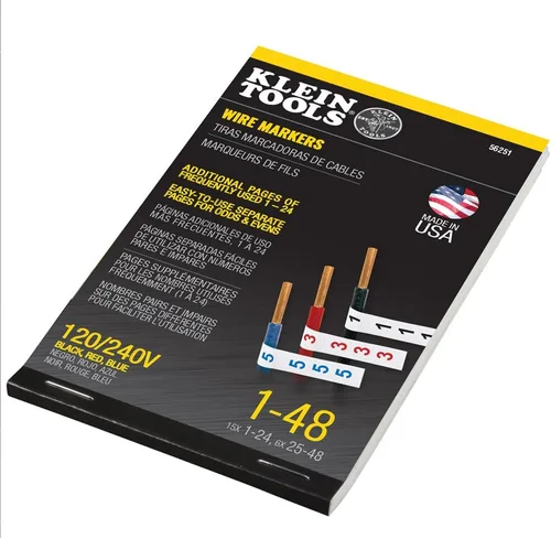 Vista 2 de Marcadores Klein Tools 56250, números del 1 al 48