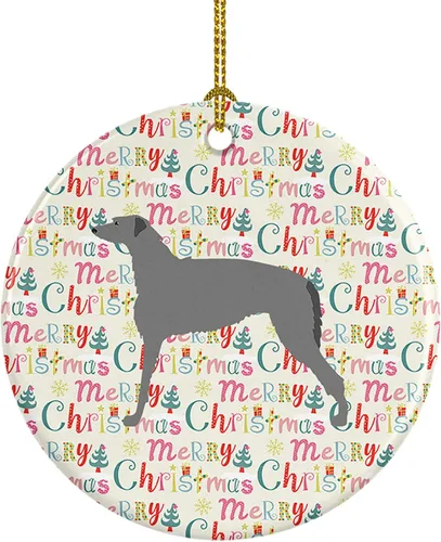 Vista 60 de Caroline's Treasures Affenpinscher - Adorno de cerámica con texto en inglés "Merry Christmas", multicolor para colgar en el árbol de Navidad