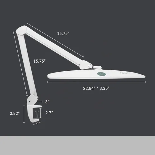 Vista 7 de Neatfi Elite HD XL - Lámpara de trabajo 22 pulgadas de ancho 2,260 lúmenes 3 modos de temperatura de color Lámpara de escritorio con Blanco