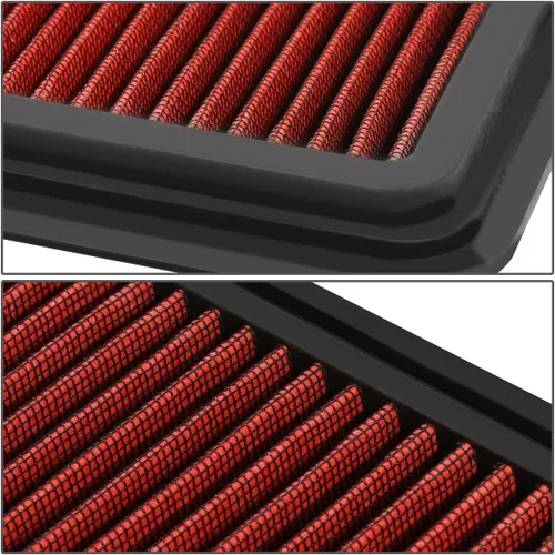 Vista 3 de Auto Dynasty Filtro de panel de aire del motor de repuesto compatible con Maz 2 2011-2014 1.5L, alto flujo, reutilizable y lavable, color rojo