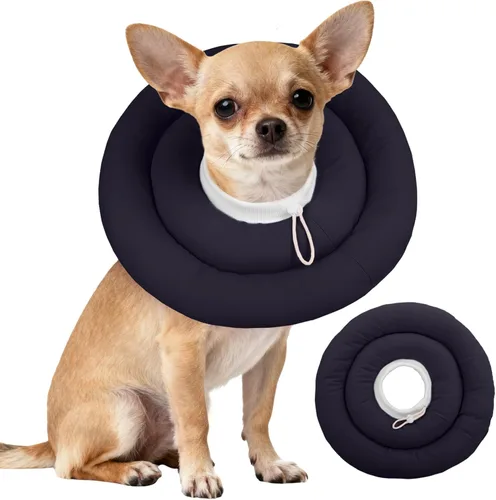 Vista 34 de IDOMIK - Collar de recuperación para perros, cono suave impermeable para perros después de la cirugía Comfy Protective Elizabethan Collar