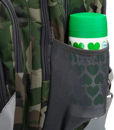 Vista 9 de WEISHENGDA Mochila con ruedas de 18 pulgadas para adultos y estudiantes escolares, libros de viaje cortos, bolsas de carrito para laptop, camuflaje