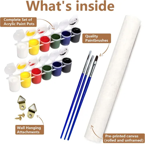 Vista 7 de Kit personalizado de pintura por números para adultos, lienzo personalizado de pintura al óleo para personalizar tus imágenes, pinturas de color por