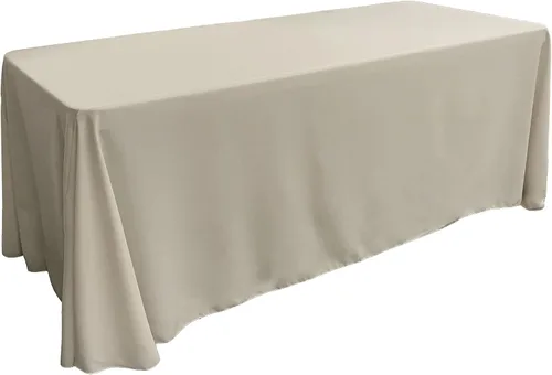 Vista 16 de LA Linen Mantel rectangular lavable de popelín de poliéster, resistente a las manchas y a las arrugas, cubierta de mesa 60x84, mantel de tela