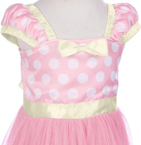 Vista 16 de IWEMEK - Maillot de ballet con diadema para niña con lunares, disfraz con diadema, leotardo
