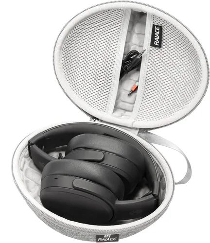 Vista 11 de Funda de transporte rígida para viajes compatible con auriculares Skullcandy Crusher sobre la oreja. (Solo la funda, no incluye el dispositivo)
