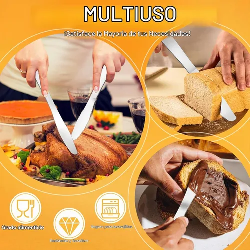 Vista 5 de 150 cuchillos de cena, cuchillo de mantequilla a granel de 8.3 pulgadas, cuchillos de acero inoxidable, cubiertos para mesa, hogar, restaurante