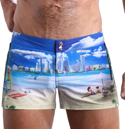 Vista 111 de Bang Men's Swimwear - Beach Shorts - Stretchy Quick-Dry All-Use Premium Swimsuit Trunk Square Cut