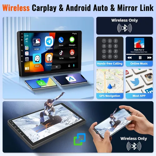 Vista 3 de Estéreo del coche 4+64G Android 15 para Ford F150 F-150 2009-2012, pantalla