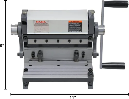 Vista 8 de KAKA INDUSTRIAL Freno de Metal, 8-pulgadas, máquina de corte de freno y rodillo de 3-en-1, corte de 20-calibres, 90° Máquina de rodillo deslizante