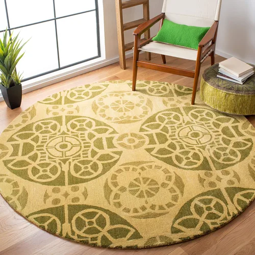 Vista 27 de SAFAVIEH Wyndham Collection - Alfombra decorativa de 2 x 3 pies, beige y azul, hecha a mano, lana moderna, ideal para zonas de alto tráfico
