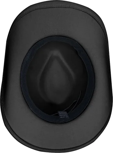 Vista 4 de thuizen Men's Modern Fedora Pinch Crown Rolled Cowboy Hat