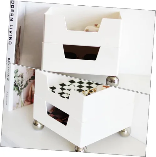Vista 6 de Bandeja de almacenamiento a cuadros retro en blanco y negro, organizador decorativo para el hogar para joyas y cosméticos, plato de escritorio