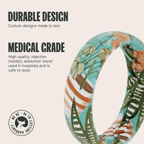 Vista 2 de Groove Life Aspire - Anillos de boda de siliconagoma, transpirables, con diseño único y de ajuste cómodo para mujer