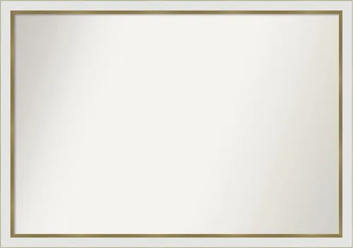 Vista 352 de Amanti Art Espejo personalizado, espejo de baño estrecho Alexandria White Wash, espejo de pared o espejo de tocador de baño sobre el fregadero