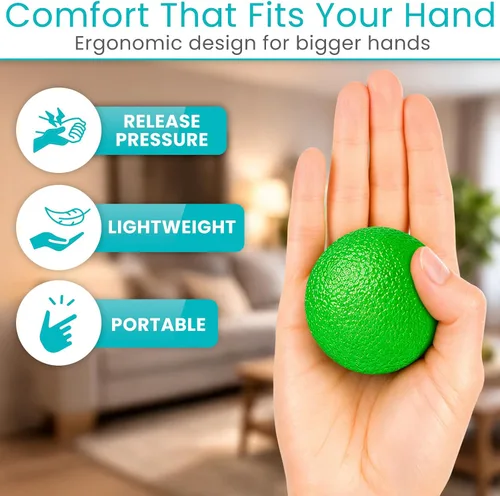 Vista 14 de Vive Stress Balls for Hand Therapy, Exercise, Arthritis (w/Rehab Video)