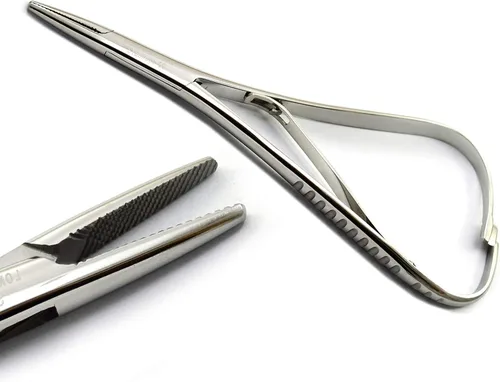 Vista 33 de MEDSPO Pinzas Profesionales Portaagujas Quirúrgico Dental Médico Ortopédico con Bloqueo Sutura Veterinaria Restaurativa Instrumentos