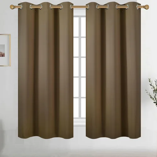 Vista 160 de Diraysid Cortinas opacas beige con ojales para dormitorio, con aislamiento térmico, cortinas de oscurecimiento de habitación, 38 x 54 pulgadas, 2