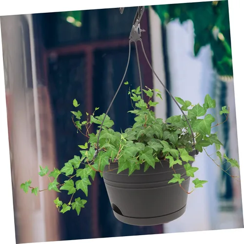 Vista 8 de DOITOOL Macetas de plástico para exteriores, 3 piezas, para exteriores, para mujer, decoración de plantas de interior, valla, cubo, macetas, agujero