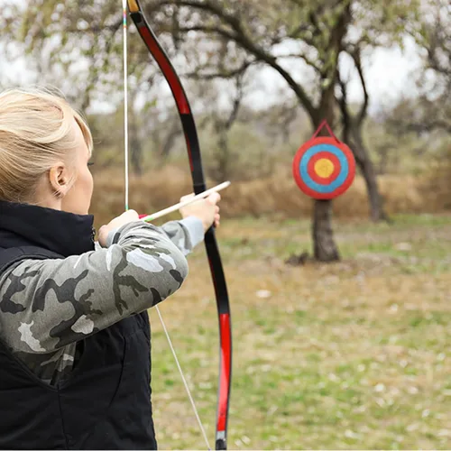 Vista 8 de VEVOR Straw Archery Targets, 20" Round Archery Target for Backyard, Traditional Solid Straw, Red