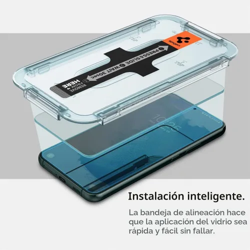 Vista 4 de Spigen GlasTR EZ FIT - Protector de pantalla de vidrio templado para Galaxy S22 Plus
