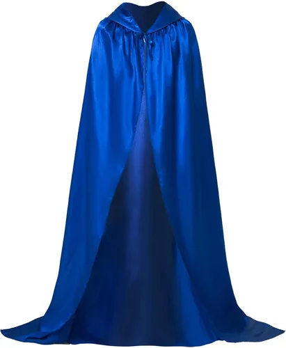 Vista 4 de Aricy Capa unisex de longitud completa con capucha para Halloween juego de rol disfraz de capa de 59-71 pulgadas