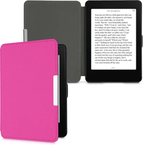 Vista 12 de kwmobile Funda compatible con Amazon Kindle Paperwhite - Funda protectora de nailon para lector electrónico - Antracita