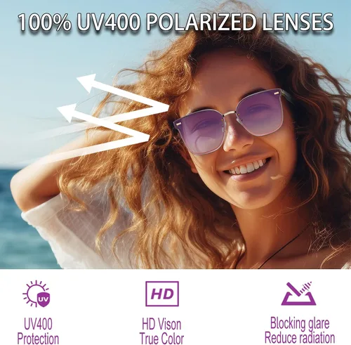Vista 2 de Gafas Inteligentes para Mujeres IPX7 Impermeables Gafas AI con Traductor 150+ Idiomas Gafas Bluetooth con Altavoz, Auriculares de Oído Abierto