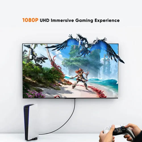 Vista 4 de CableCreation Adaptador DVI a HDMI, DVI macho a HDMI hembra convertidor Bidireccional, 1080P, conector chapado en oro, 3D para PS5, PS4, caja