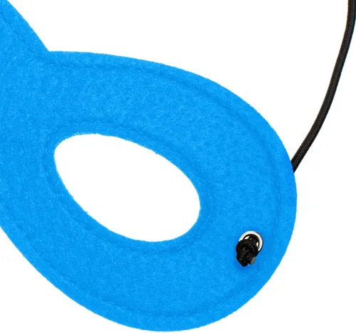 Vista 5 de Lindas máscaras negras de ojos de superhéroe para niños pequeños, fiesta de cosplay, accesorio de Halloween, azul cielo