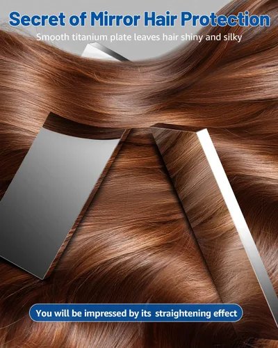 Vista 8 de 7MAGIC Nano Titanium - Plancha de pelo de 1.7 pulgadas para cabello grueso Azul