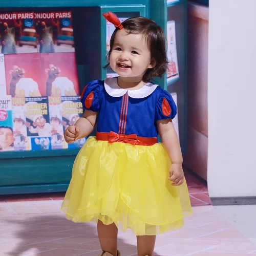 Vista 5 de Baby Girls Princess Dress up Clothes Toddler Soft Romper Costumes OnesieBirthday Party Outfit